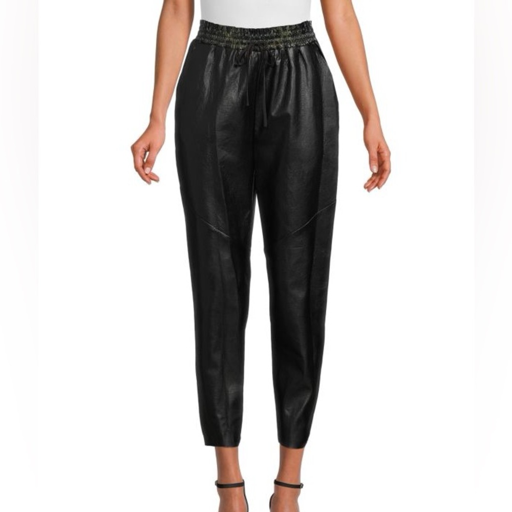RAMY BROOK Black Faux Leather Samson Pants